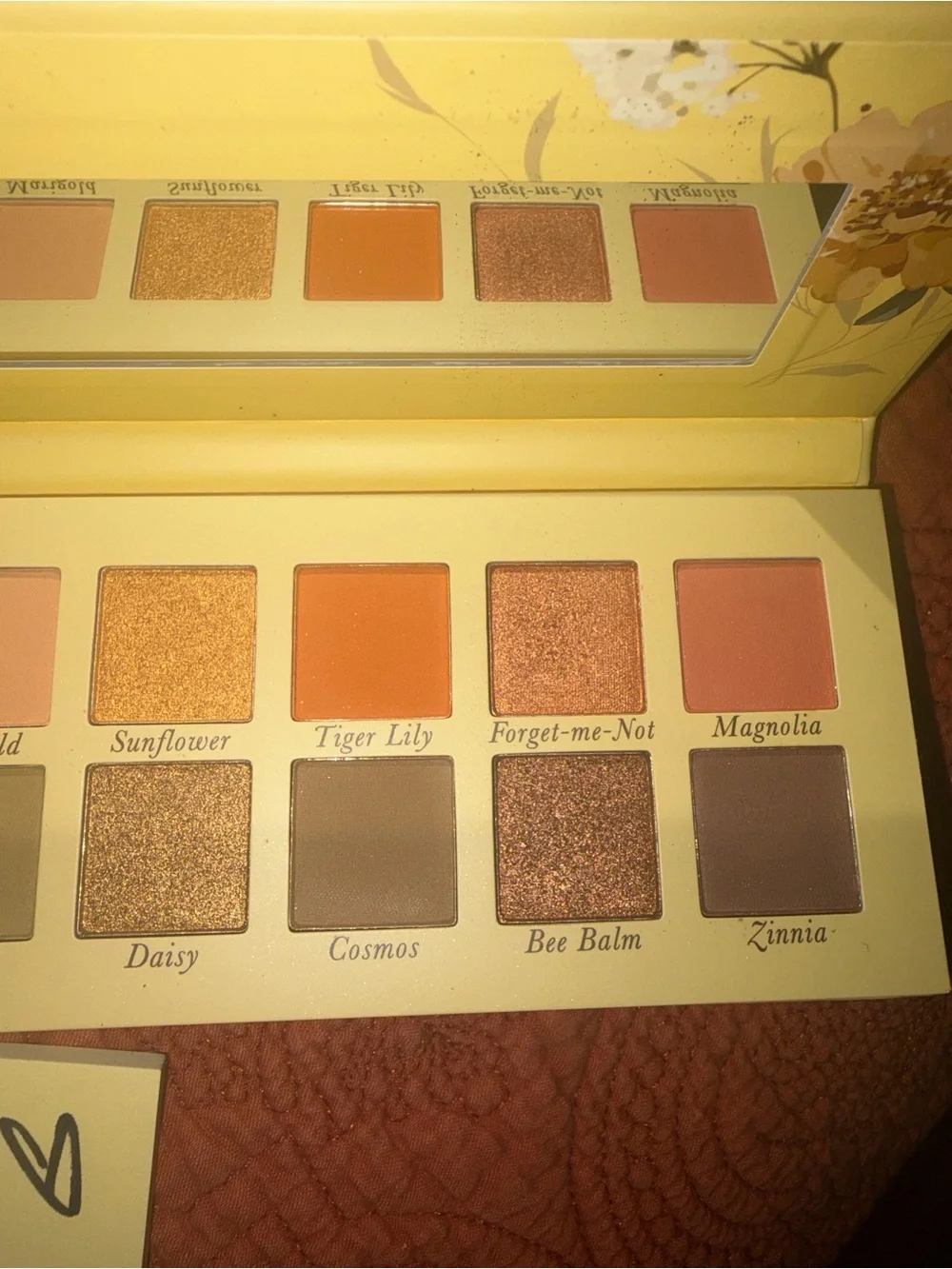 Laura Geller Floral Yellow & Warm Neutral Eyeshadow Palette